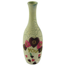 Home Decoration Ceramic Vase with Love Pattern Design